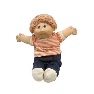 Coleco Cabbage Patch Kids Boy Doll w Jeans OK Factory Head Mold 2 Loop Hair 1984